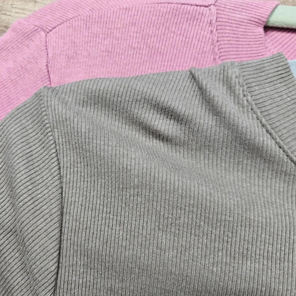 A New Day Womens Ribbed Short Sleeve T-Shirt 2 Pack Mauve Taupe Large Casual - Picture 4 of 10